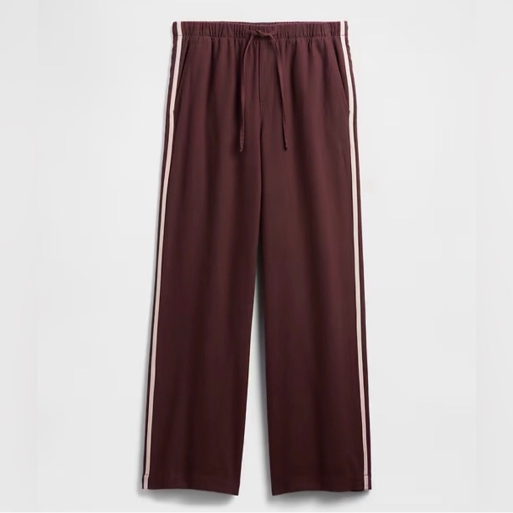 Linen Track Pants with stripe